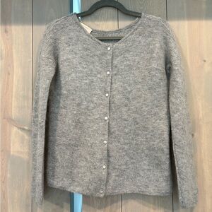 Sezane Gaspard cardigan sweater in light heather gray size S
